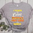 I Teach The Cutest Candy Corn In The Patch Teacher Halloween Women's Heather T-Shirt Athletic Heather