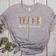 Teach Love Inspire Leopard Back To School Cute Teacher Men Women Girls Kids Women's Heather T-Shirt Athletic Heather
