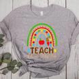 Teach Love Inspire Rainbow Leopard Cheetah Print Teacher Women's Heather T-Shirt Athletic Heather Teach Love Inspire Rainbow Leopard Cheetah Print Teacher Women's Heather T-Shirt Athletic Heather
