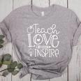 Teach Love Inspire Retro Teacher Kids Back To School Women's Heather T-Shirt Athletic Heather Teach Love Inspire Retro Teacher Kids Back To School Women's Heather T-Shirt Athletic Heather