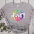 Teach Peace For Teachers And Educators Counselor Women's Heather T-Shirt Athletic Heather Teach Peace For Teachers And Educators Counselor Women's Heather T-Shirt Athletic Heather