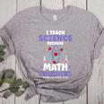 I Teach Science Because Math Teachers Need Heroes Too Women's Heather T-Shirt Athletic Heather