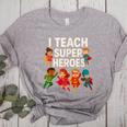 I Teach Super Heroes Teacher Women's Heather T-Shirt Athletic Heather I Teach Super Heroes Teacher Women's Heather T-Shirt Athletic Heather