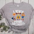 I Teach Superheroes Cute Back To School Teacher Women's Heather T-Shirt Athletic Heather