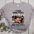 I Teach Young People About Dead-People History Teachers Women's Heather T-Shirt Athletic Heather