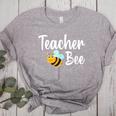 Teacher Bee Bumblebee Back To School Women's Heather T-Shirt Athletic Heather Teacher Bee Bumblebee Back To School Women's Heather T-Shirt Athletic Heather