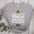 Teacher Christmas Teaching Is My Favorite Women's Heather T-Shirt Athletic Heather