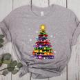Teacher Crayon Christmas Tree Lights Student School Xmas Women's Heather T-Shirt Athletic Heather Teacher Crayon Christmas Tree Lights Student School Xmas Women's Heather T-Shirt Athletic Heather