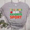 Teacher Is My Favorite Sport Teacher Teaching Lover Women's Heather T-Shirt Athletic Heather Teacher Is My Favorite Sport Teacher Teaching Lover Women's Heather T-Shirt Athletic Heather