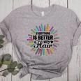 Teacher Flair Pen Art Lover School Supplies Women's Heather T-Shirt Athletic Heather