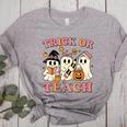 Teacher Halloween Trick Or Teach Cute Ghost Coffee Pumpkins Women's Heather T-Shirt Athletic Heather Teacher Halloween Trick Or Teach Cute Ghost Coffee Pumpkins Women's Heather T-Shirt Athletic Heather
