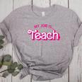 Teacher Life My Job Is Teach Women's Heather T-Shirt Athletic Heather Teacher Life My Job Is Teach Women's Heather T-Shirt Athletic Heather