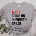 Teacher A Lot Going On In Fourth Grade Back To School Women's Heather T-Shirt Athletic Heather
