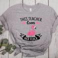 This Teacher Loves Her Flock Cute Flamingo Teacher Women's Heather T-Shirt Athletic Heather This Teacher Loves Her Flock Cute Flamingo Teacher Women's Heather T-Shirt Athletic Heather