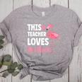 This Teacher Loves Her Flock Teaching Flamingo Girl Women's Heather T-Shirt Athletic Heather This Teacher Loves Her Flock Teaching Flamingo Girl Women's Heather T-Shirt Athletic Heather