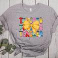 Teacher Pencil Coquette Bow Back To School Teacher Women's Heather T-Shirt Athletic Heather Teacher Pencil Coquette Bow Back To School Teacher Women's Heather T-Shirt Athletic Heather