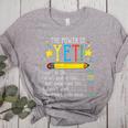 Teacher Power Of Yet Cant Do This Inspirational Women Men Women's Heather T-Shirt Athletic Heather