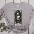The Teacher Skeleton Tarot Card Women's Heather T-Shirt Athletic Heather The Teacher Skeleton Tarot Card Women's Heather T-Shirt Athletic Heather