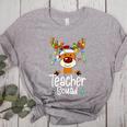 Teacher Squad Red Plaid Rudolph Reindeer Christmas Women's Heather T-Shirt Athletic Heather