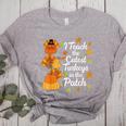 Teacher Thanksgiving I Teach The Cutest Turkeys In The Patch Women's Heather T-Shirt Athletic Heather Teacher Thanksgiving I Teach The Cutest Turkeys In The Patch Women's Heather T-Shirt Athletic Heather