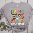 Teacher Of Tiny Superheroes Teach 100th Day Of School Men Women Girls Kids Women's Heather T-Shirt Athletic Heather Teacher Of Tiny Superheroes Teach 100th Day Of School Men Women Girls Kids Women's Heather T-Shirt Athletic Heather