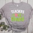 Teachers Love Brains Halloween Teacher Zombie Women's Heather T-Shirt Athletic Heather