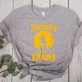 Teachers Love Brains Shirt Men Women Halloween Teacher Women's Heather T-Shirt Athletic Heather