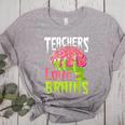 Teachers Love Brains Zombie Teacher Halloween Zombies Women's Heather T-Shirt Athletic Heather