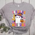 Teaching My Boos Ghost Teacher Cute Pencil Halloween Teacher Women's Heather T-Shirt Athletic Heather