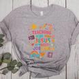Teaching Kids About Jesus Is The Best Job Ever Bible Teacher Women's Heather T-Shirt Athletic Heather Teaching Kids About Jesus Is The Best Job Ever Bible Teacher Women's Heather T-Shirt Athletic Heather