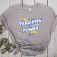 TEACHING IS MY SUPER POWER Teacher Appreciation Women's Heather T-Shirt Athletic Heather TEACHING IS MY SUPER POWER Teacher Appreciation Women's Heather T-Shirt Athletic Heather