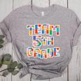 Team 5th Grade Building Blocks Bricks Theme Teacher Team For Men Women Kids Women's Heather T-Shirt Athletic Heather Team 5th Grade Building Blocks Bricks Theme Teacher Team For Men Women Kids Women's Heather T-Shirt Athletic Heather