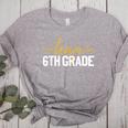 Team 6th Grade Hello Sixth Grade Crew Squad Teacher Kids Women's Heather T-Shirt Athletic Heather