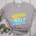 Testing Day Test Day May The Skills Be With You Teacher Women's Heather T-Shirt Athletic Heather Testing Day Test Day May The Skills Be With You Teacher Women's Heather T-Shirt Athletic Heather