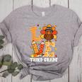 Thanksgiving Love Third Grade Teacher Turkey Autumn Fall Men Women Girls Kids Women's Heather T-Shirt Athletic Heather