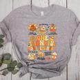 Thanksgiving One Thankful Art Teacher Fall Groovy Men Women Women's Heather T-Shirt Athletic Heather