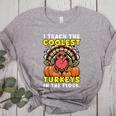 Thanksgiving I Teach Coolest Turkeys Teacher Fall Women Men Women's Heather T-Shirt Athletic Heather