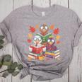 Thanksgiving Teacher Books Turkey Reading Book Women's Heather T-Shirt Athletic Heather Thanksgiving Teacher Books Turkey Reading Book Women's Heather T-Shirt Athletic Heather