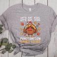 Thanksgiving Teacher Turkey Lets Eat Kids Punctuation Women's Heather T-Shirt Athletic Heather Thanksgiving Teacher Turkey Lets Eat Kids Punctuation Women's Heather T-Shirt Athletic Heather