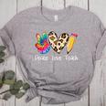Tie Dye Hippie Peace Love Teach Teacher Appreciation Women's Heather T-Shirt Athletic Heather Tie Dye Hippie Peace Love Teach Teacher Appreciation Women's Heather T-Shirt Athletic Heather