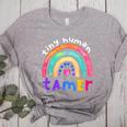 Tiny Human Tamer Watercolor Rainbow Daycare Teacher Women's Heather T-Shirt Athletic Heather Tiny Human Tamer Watercolor Rainbow Daycare Teacher Women's Heather T-Shirt Athletic Heather