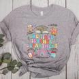 The Tired Teachers Department Retro Groovy Back To School Women's Heather T-Shirt Athletic Heather The Tired Teachers Department Retro Groovy Back To School Women's Heather T-Shirt Athletic Heather