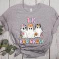 TK Boo Crew Retro Groovy Halloween Floral Ghost TK Teacher Women's Heather T-Shirt Athletic Heather TK Boo Crew Retro Groovy Halloween Floral Ghost TK Teacher Women's Heather T-Shirt Athletic Heather