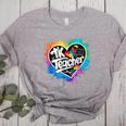 TK Teacher Transitional Kindergarten Heart Back To School Women's Heather T-Shirt Athletic Heather
