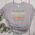 History Teacher Repeats Itself I'm Getting a Dinosaur Women's Heather T-Shirt Athletic Heather