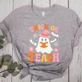 Trick Or Teach Cute Floral Ghost Teacher Halloween Costume Women's Heather T-Shirt Athletic Heather