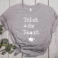 Trick Or Teach Halloween Teacher Shirt Teaching Spider Tee For Men Women Kids Women's Heather T-Shirt Athletic Heather