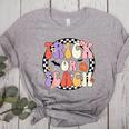 Trick Or Teach Retro Groovy Halloween Teacher Women's Heather T-Shirt Athletic Heather Trick Or Teach Retro Groovy Halloween Teacher Women's Heather T-Shirt Athletic Heather