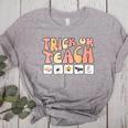Trick Or Teach With Symbols Special Education Teacher Spooky Women's Heather T-Shirt Athletic Heather Trick Or Teach With Symbols Special Education Teacher Spooky Women's Heather T-Shirt Athletic Heather
