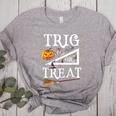 Trig Or Treat Shirt Halloween Math Teacher School College Men Women Kids Women's Heather T-Shirt Athletic Heather